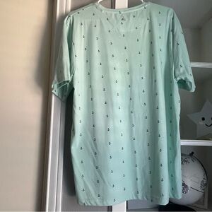 Cactusman men's casual, soft, slim-fit pull-on. Short sleeve with anchor design